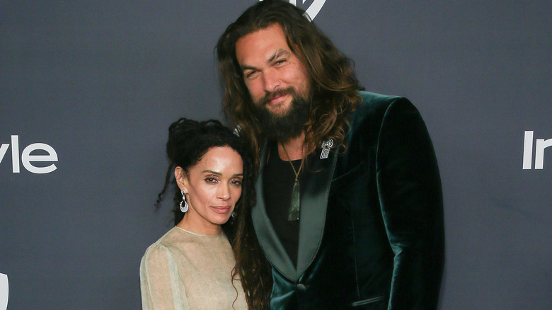 Lisa Bonet and Jason Momoa posing together