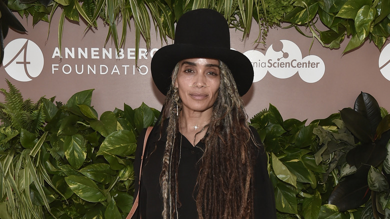 Lisa Bonet posing in hat