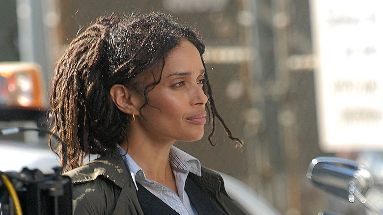 Lisa Bonet listening on the set of Life on Mars