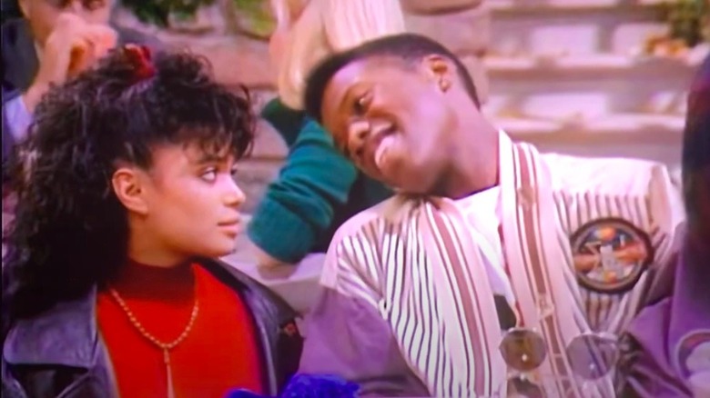 Denise Huxtable talking to a friend