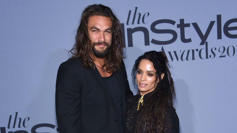 Lisa Bonet and Jason Momoa posing together