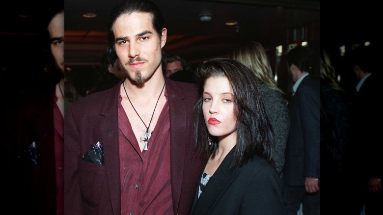 Danny Keough and Lisa Marie Presley at an event 