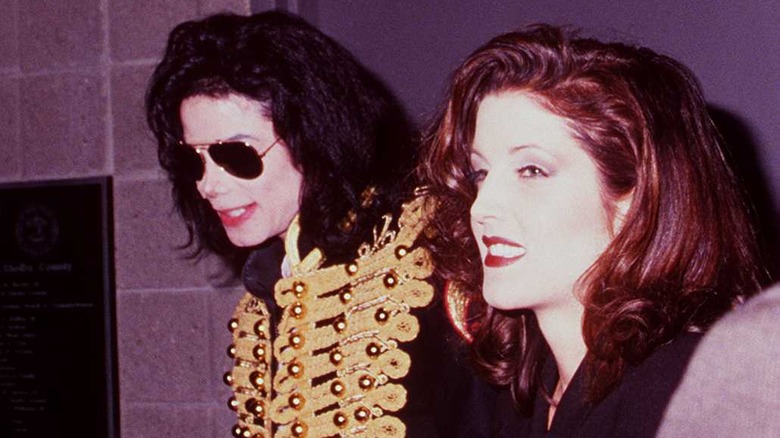 Michael Jackson and Lisa Marie Presley are pictured in 1994