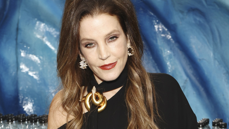 Lisa Marie Presley at the 2023 Golden Globes.