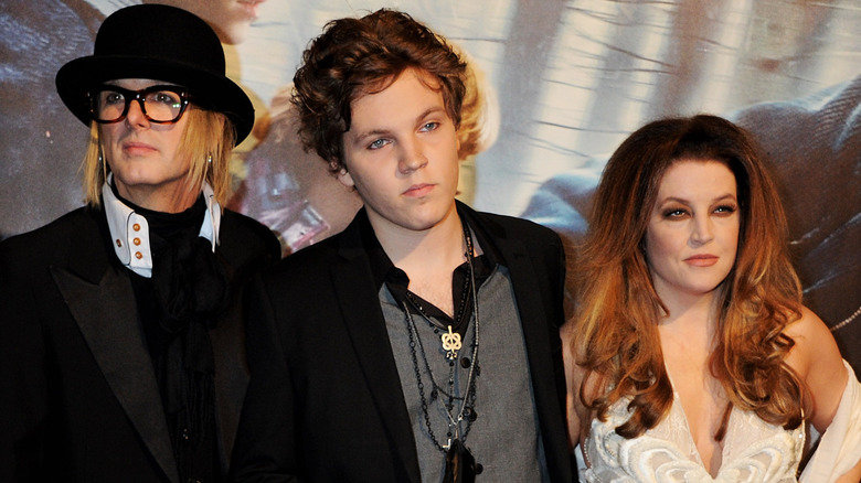 Michael Lockwood, Benjamin Keough and Lisa Marie Presley