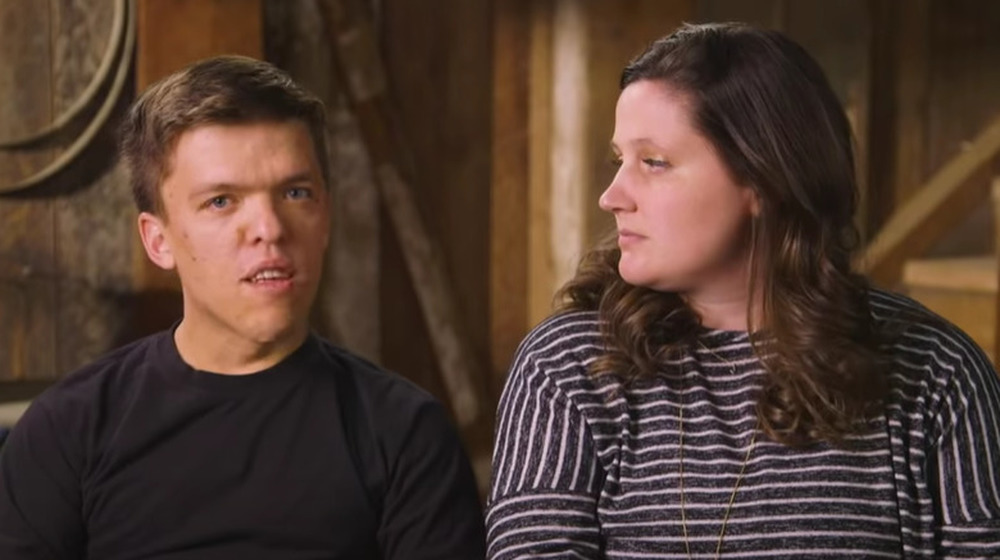 Zack Roloff speaks while Tori watches