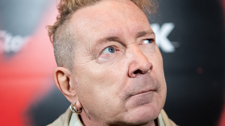 John Lydon ("Johnny Rotten") frowning  