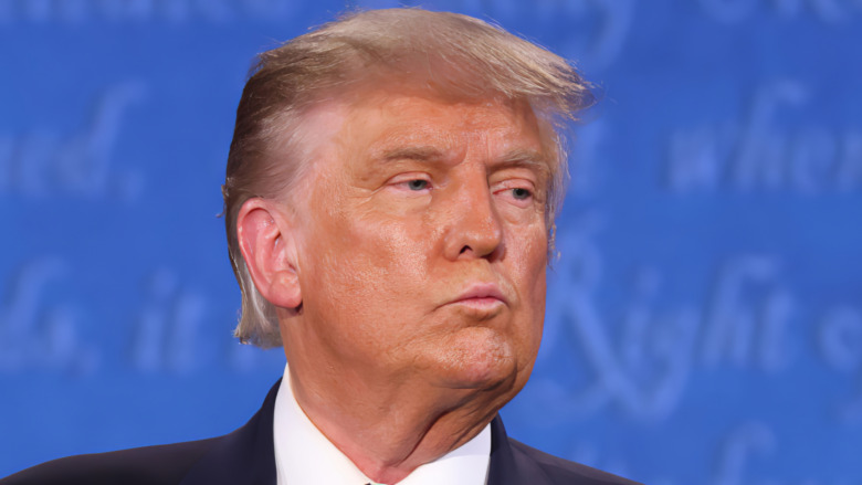 Donald Trump with puckered lips