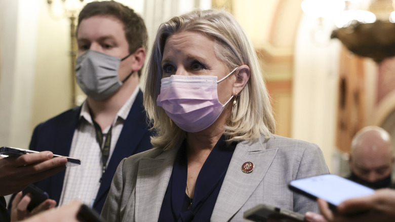 Liz Cheney at the Capitol Building in October 2021