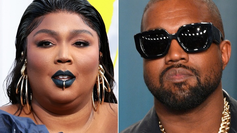 Lizzo and Kanye West split image