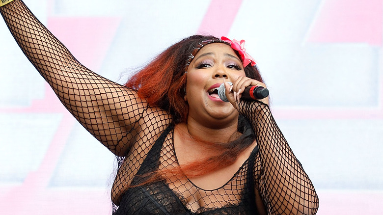 Lizzo performing 