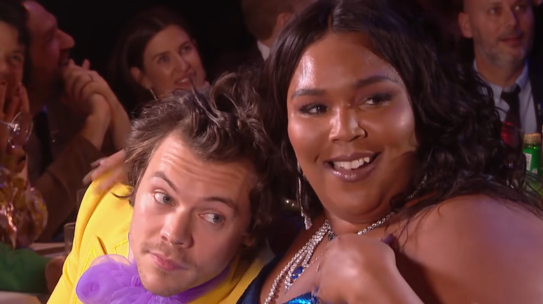 Lizzo and Harry Styles cuddling