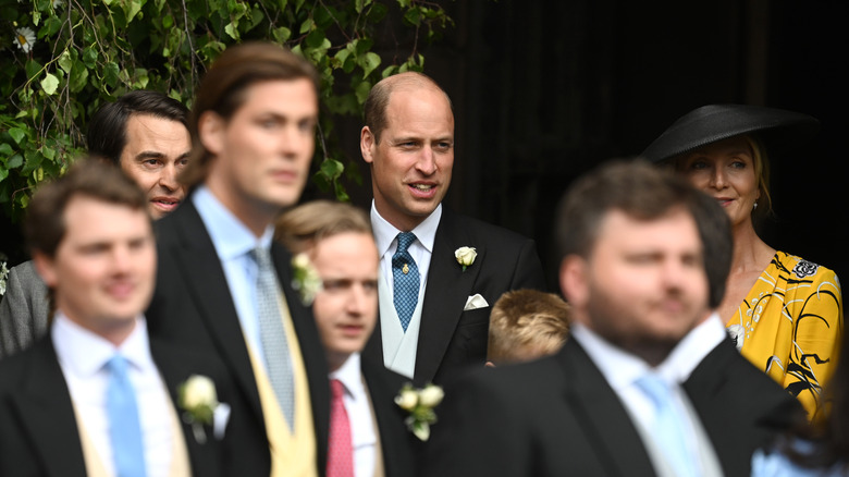 Prince William alone in crowd
