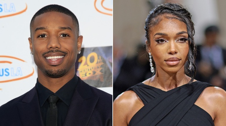 Michael B. Jordan and Lori Harvey side by side