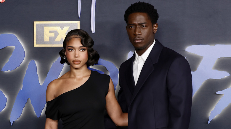 Lori Harvey and Damson Idris posing