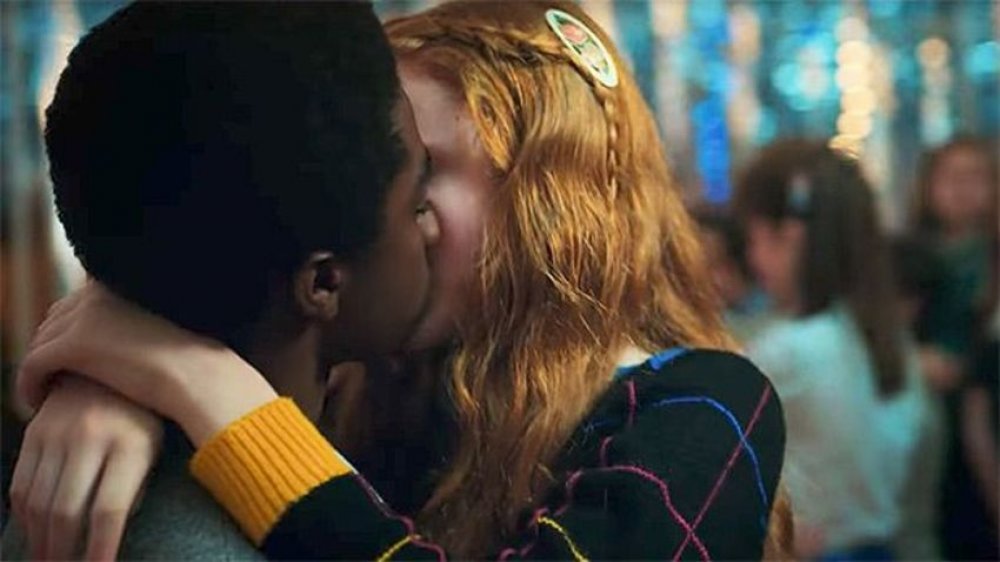 Caleb McLaughlin and Sadie Sink in Stranger Things