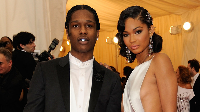 A$AP Rocky and Chanel Iman event