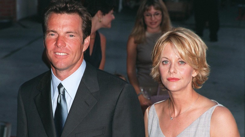 Dennis Quaid and Meg Ryan smiling