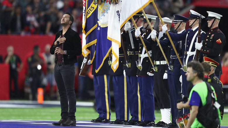 Luke Bryan at Super Bowl LI