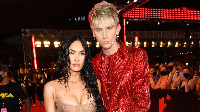 Machine Gun Kelly and Megan Fox pose together