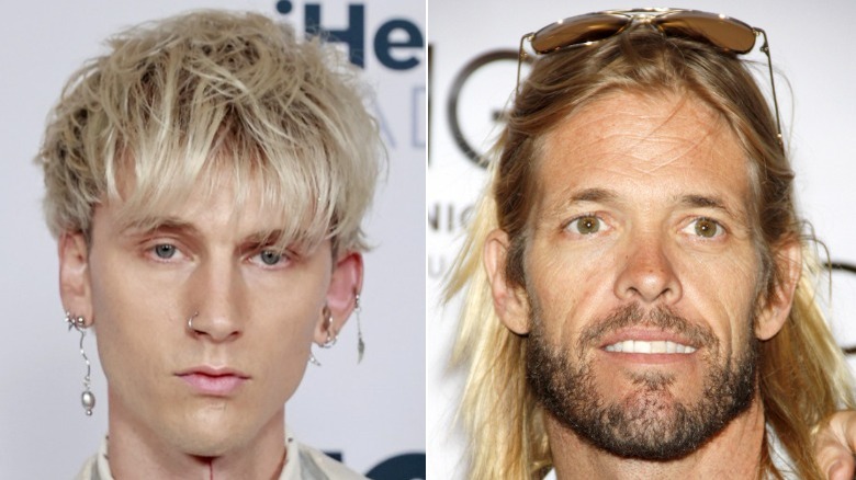 Machine Gun Kelly and Taylor Hawkins posing