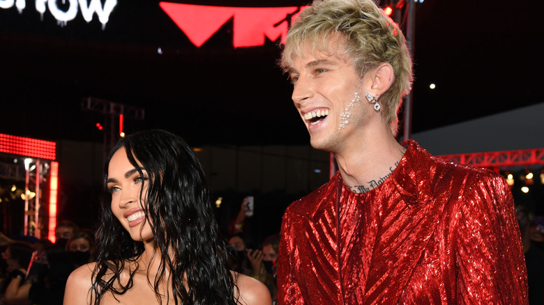 Megan Fox and Machine Gun Kelly smiling