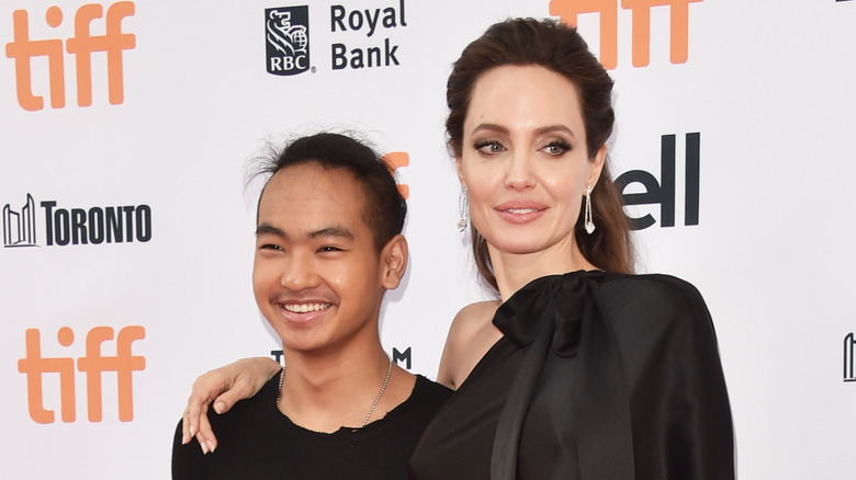 Angelina Jolie poses with Maddox in 2017