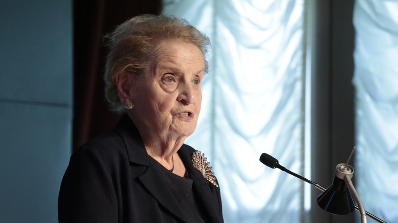 Madeleine Albright, former Secretary of State, speaks during an Atlantic Council event