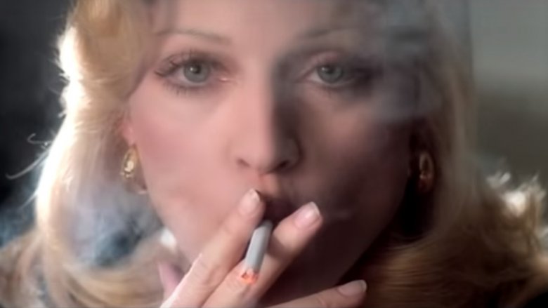 Madonna smoking in Bad Girl music video