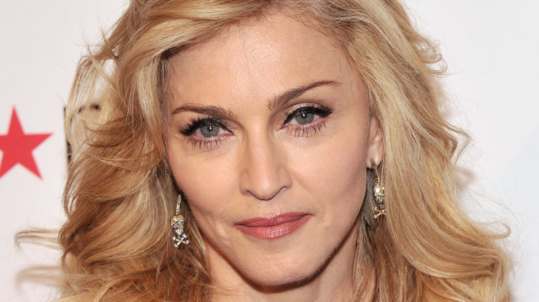 Madonna on a red carpet