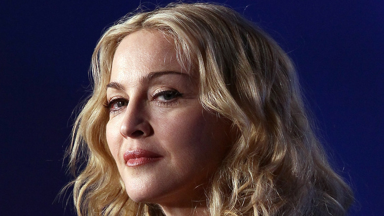 Madonna blonde hair side eye