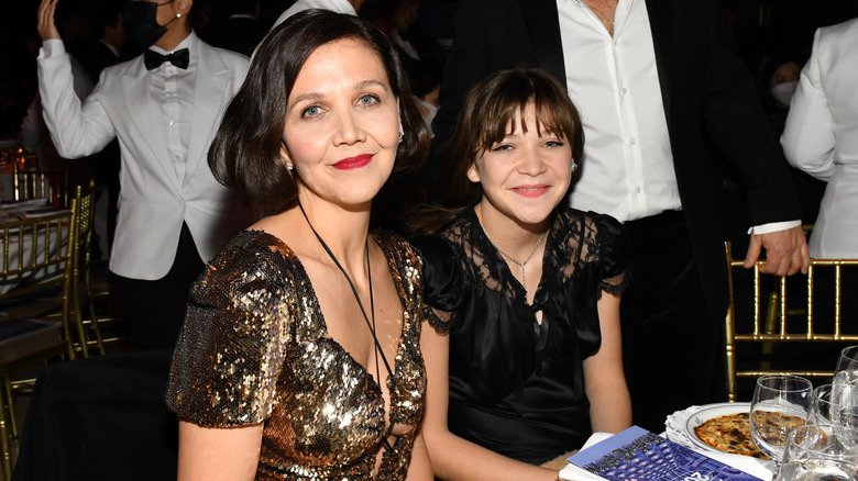 Maggie Gyllenhaal and daughter Ramona at the 2021 Gotham Awards