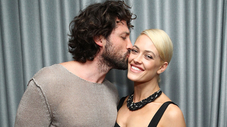 Maks Chmerkovskiy, kissing Peta Murgatroyd, 2015 photo