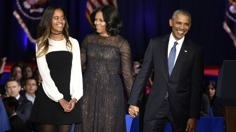 Malia Michelle Barack Obama smiling