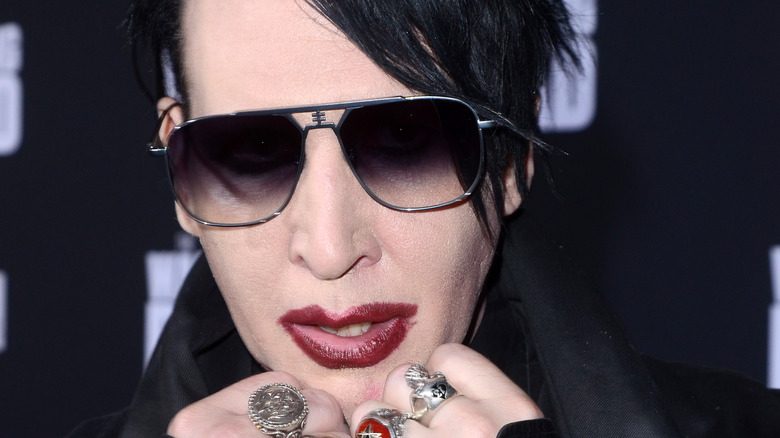 Marilyn Manson on the red carpet