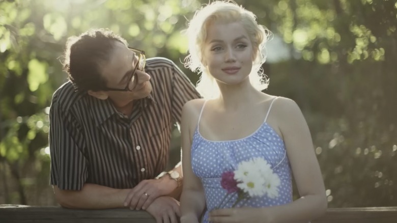 Adrien Brody and Ana de Armas in "Blonde"