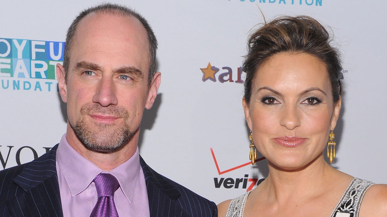 Christopher Meloni and Mariska Hargitay smile on the red carpet