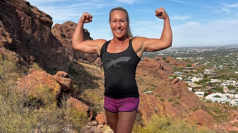 Marjorie Taylor Greene flexing her muscles