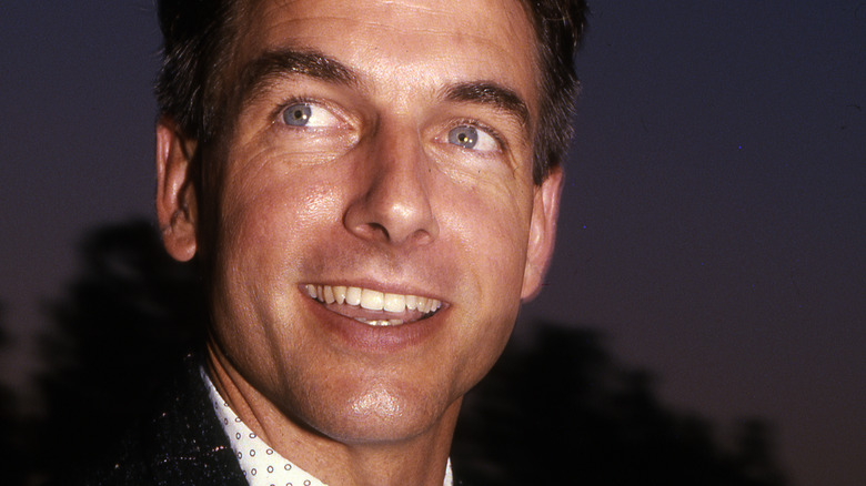 Mark Harmon young smiling looking right