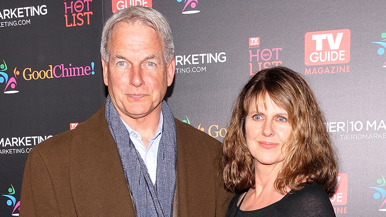 Mark Harmon smiling with wife Pam Dawber