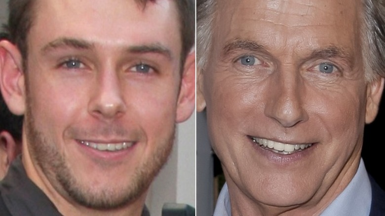 Sean Harmon smiling (left), Mark Harmon smiling (right)