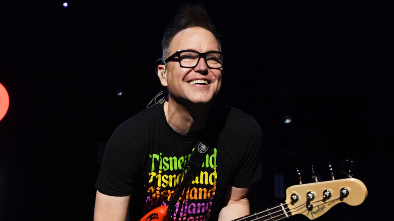 Mark Hoppus onstage with guitar