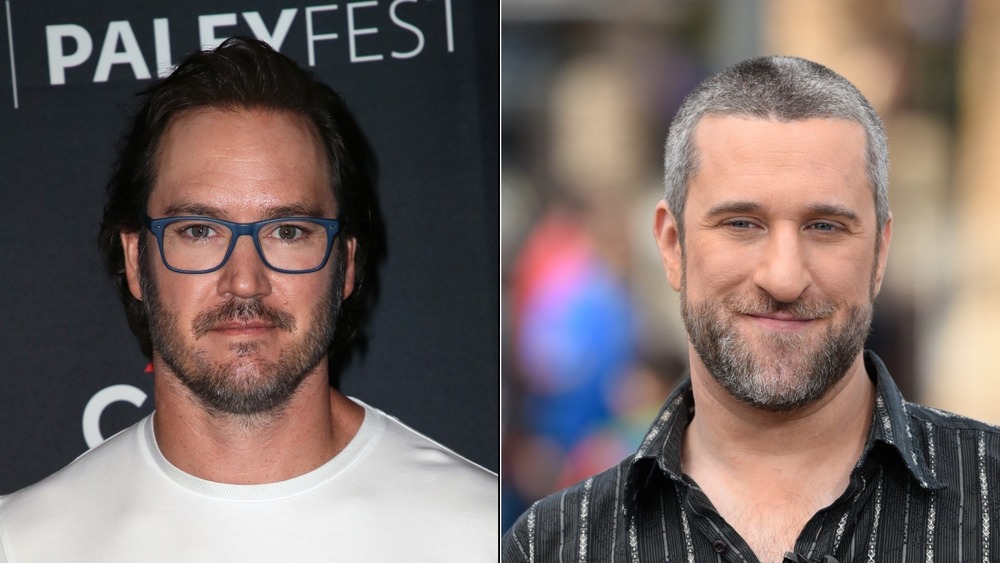 Mark-Paul Gosselaar and Dustin Diamond pose