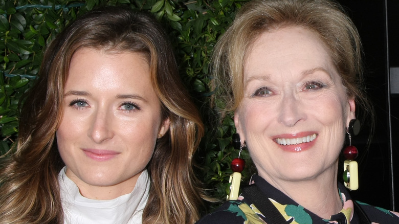 Grace Gummer and Meryl Stree at movie premiere