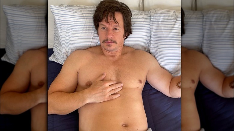 Mark Wahlberg showing his weight gain