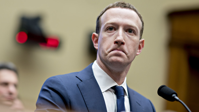 Mark Zuckerberg frowning