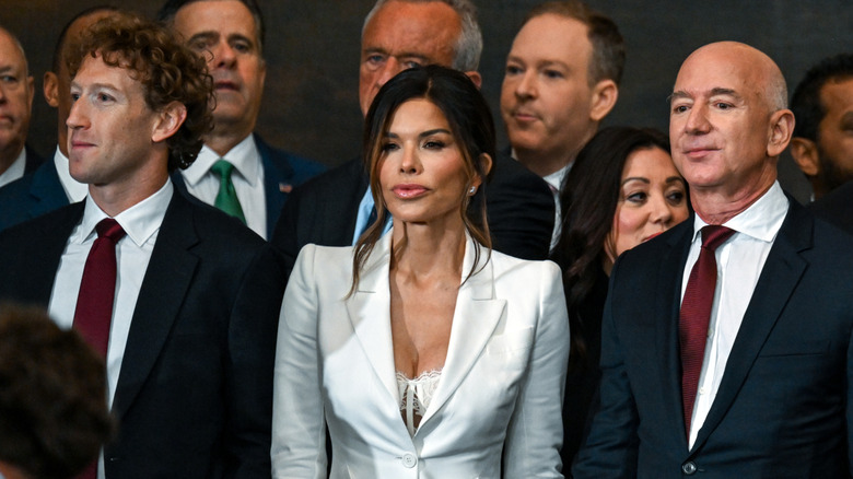 Lauren Sanchez white outfit at Trump inauguration