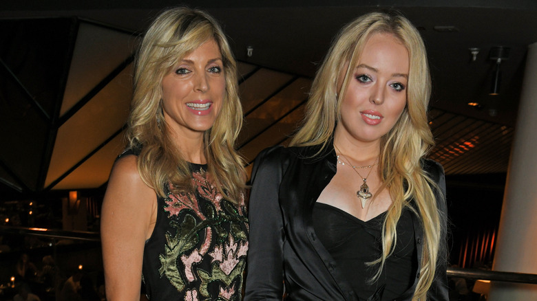 Marla Maples and Tiffany Trump posing together