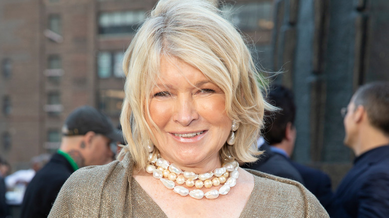 Martha Stewart poses at an event