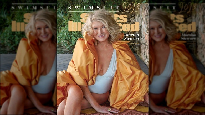 Martha Stewart wearing swimsuit on Sports Illustrated cover